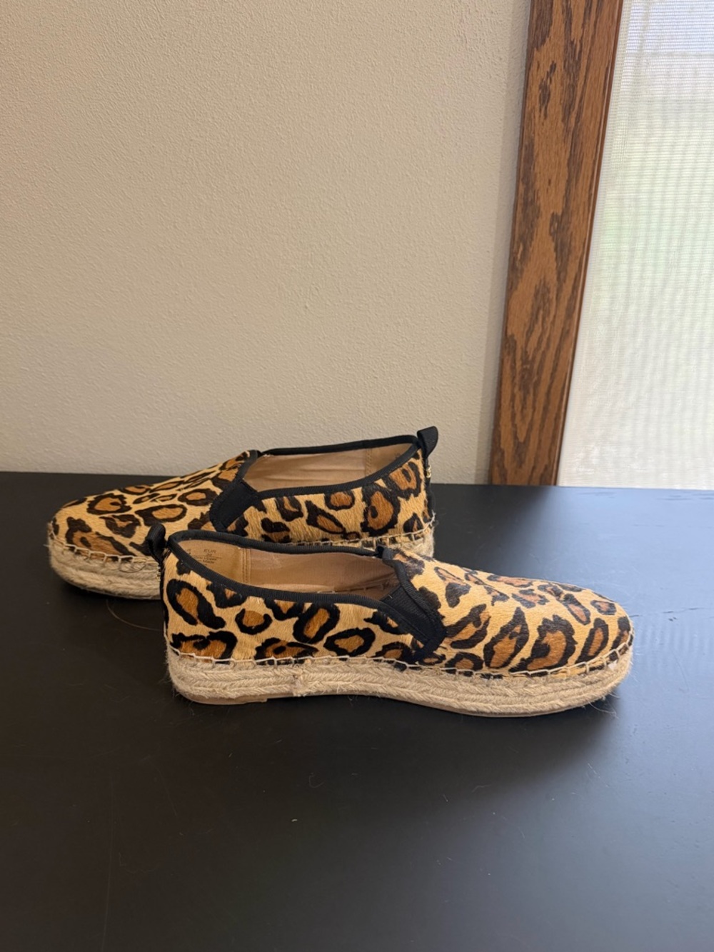 Sam Edelman Leopard Print Carrin Calf Hair Platform Slip-On Shoes 9 - Picture 6 of 8